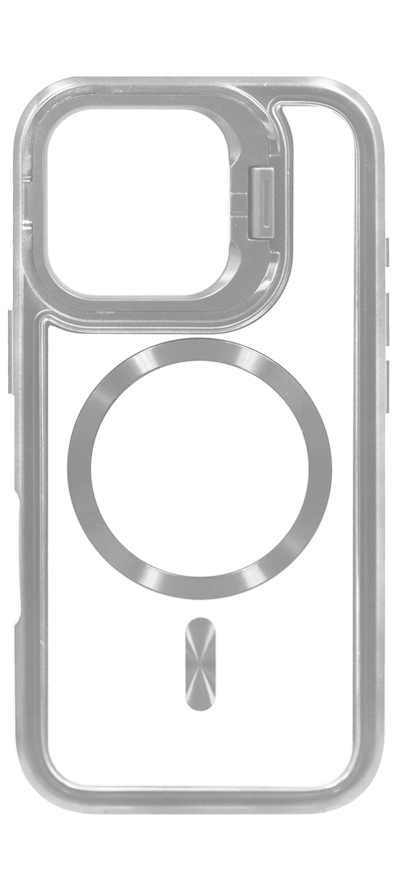 Чохол-накладка Electroplating Magsafe StandCam для iPhone 15 Pro Max Silver