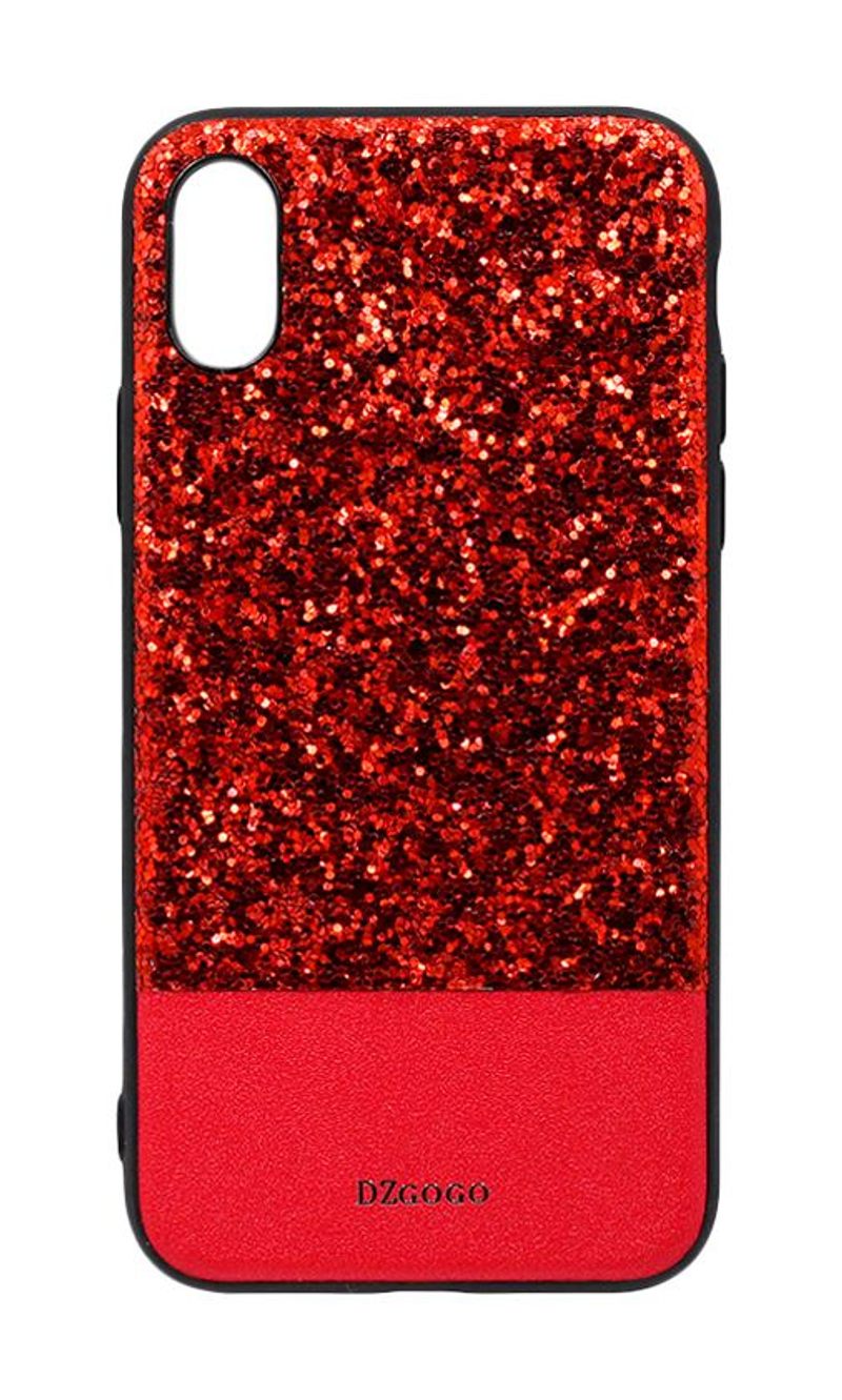 Cover-plate DzGogo Bling Bling Series for iPhone X / XS Red
