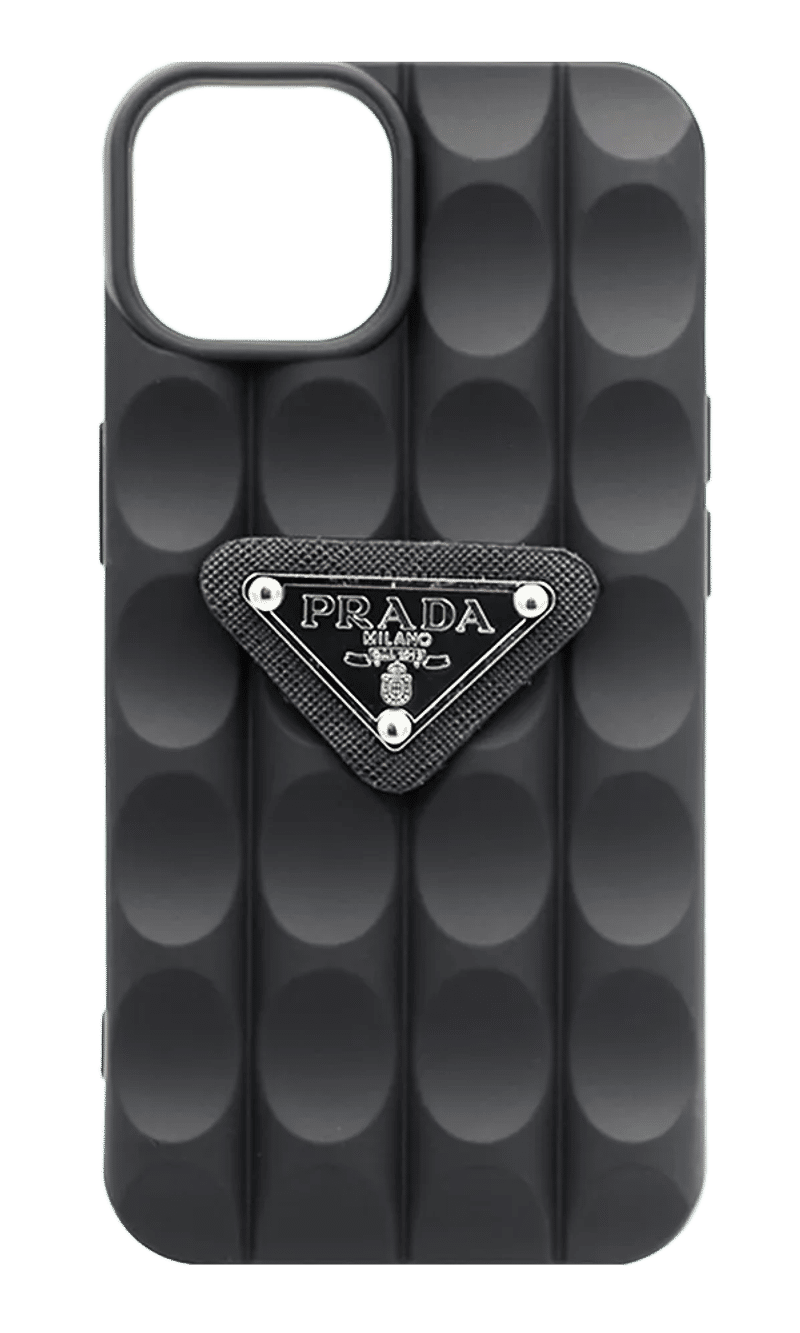 Case silicone Prada for iPhone 14 / 13 Black