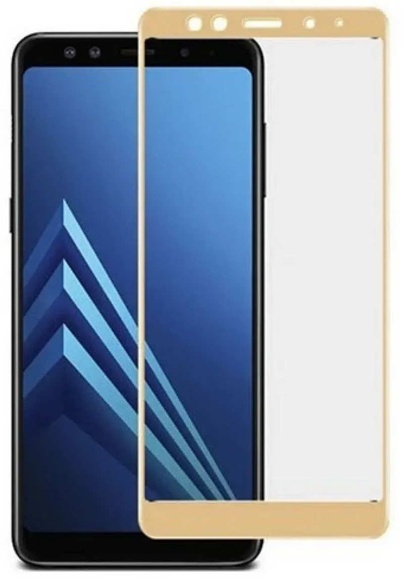 Захисне скло 5D Samsung A7 2018 SM-A750F Gold м'яка упаковка