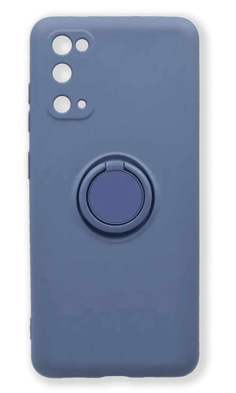 Чохол силіконовий Slim + Ring Holder Samsung S20 SM-G980F Blue/Grey