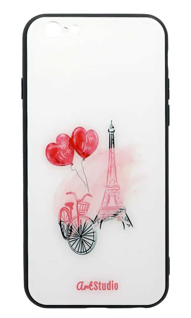 Чохол-накладка Glass Love Paris для iPhone 6 White