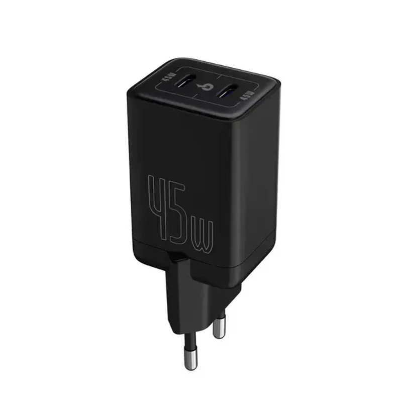 Мережевий Зарядний Пристрій 2Type-C Senteo Z-12 GaN 45W Black