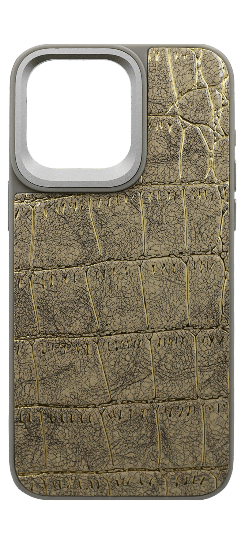 Snake Skin cover for iPhone 15 Pro Max Silver