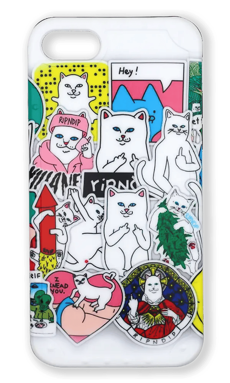 Silicone case Print Fakk Cat for iPhone SE2 / 8/7 White
