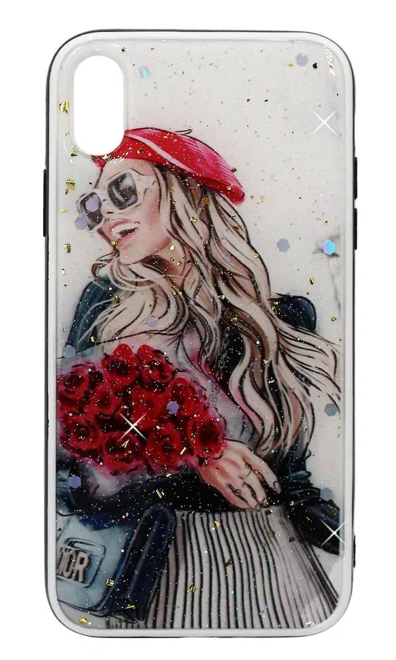 Чохол-накладка Smoll Sparkles для iPhone XR Girl Flowers