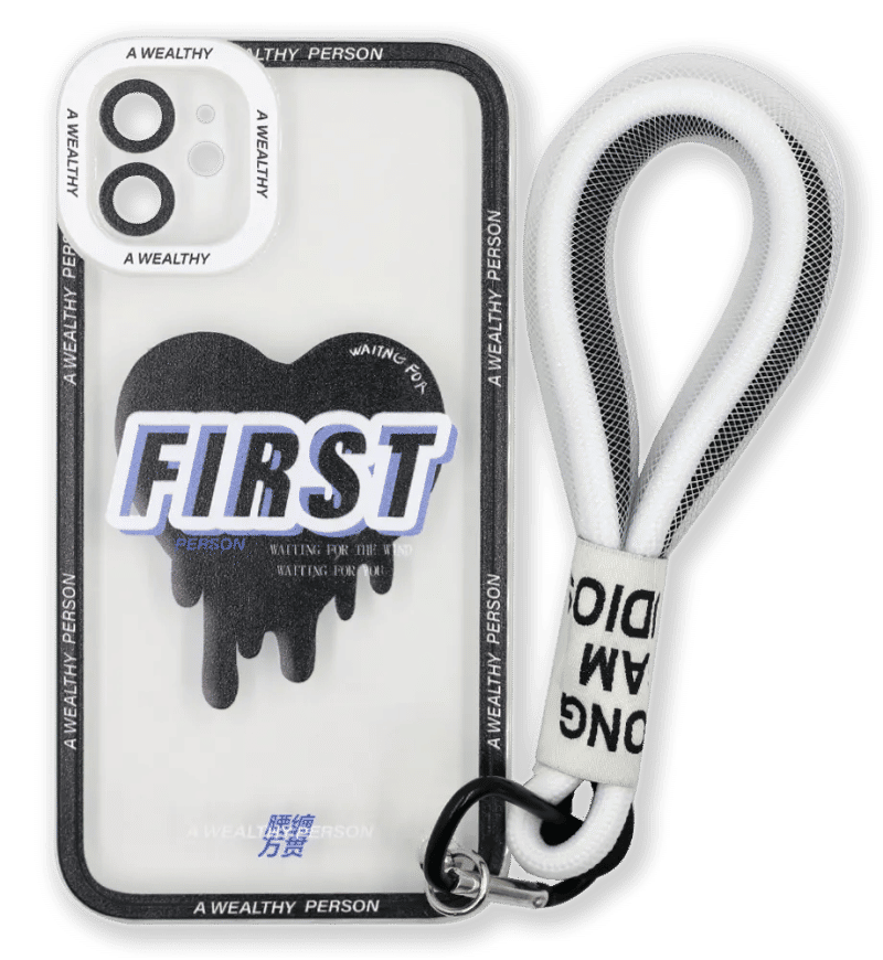 Чохол силіконовий Print First with Strap для iPhone 11 Black