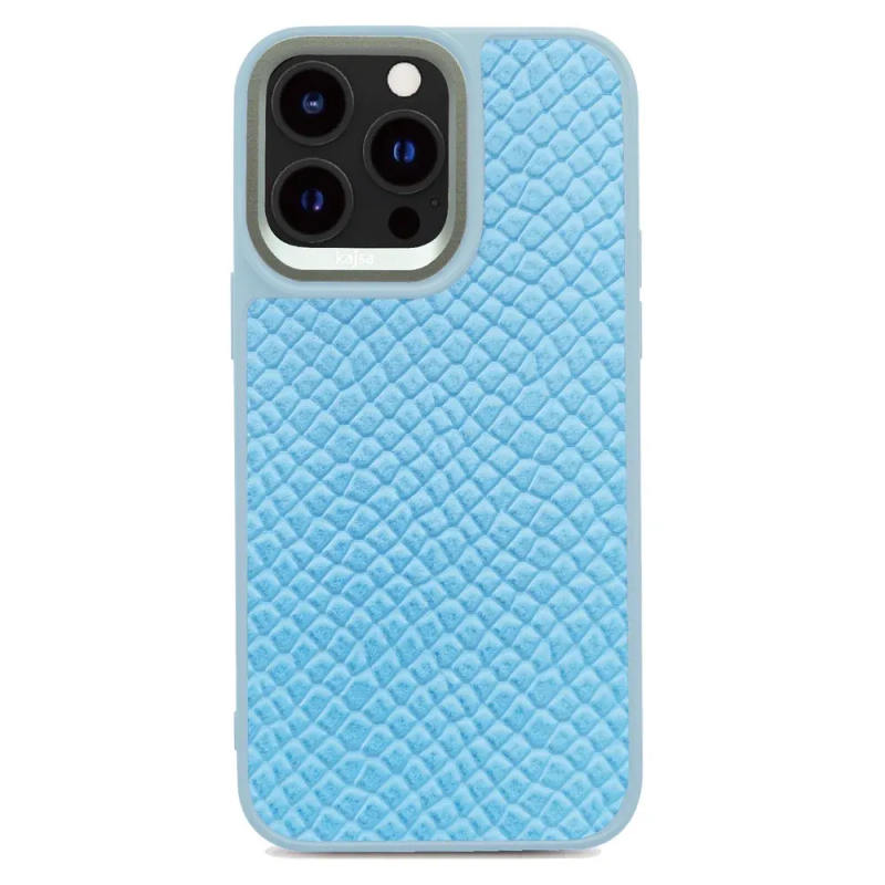 kajsa Genuine Leather Pearl Pattern back case iPhone 14 Pro - 6.1'' Sierra Blue 3-GLP-I14P6.1-SIBL