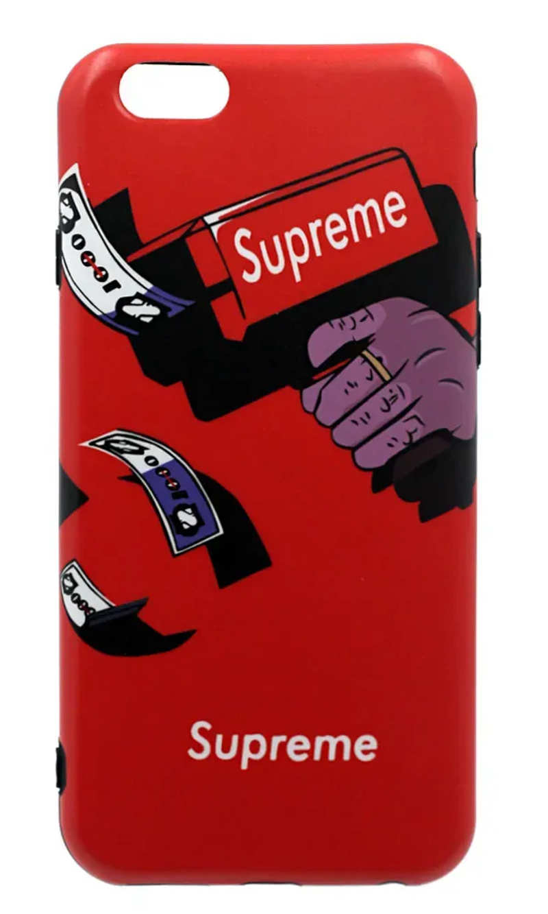 Чохол силіконовий Supre Money Gun для iPhone 6 Red