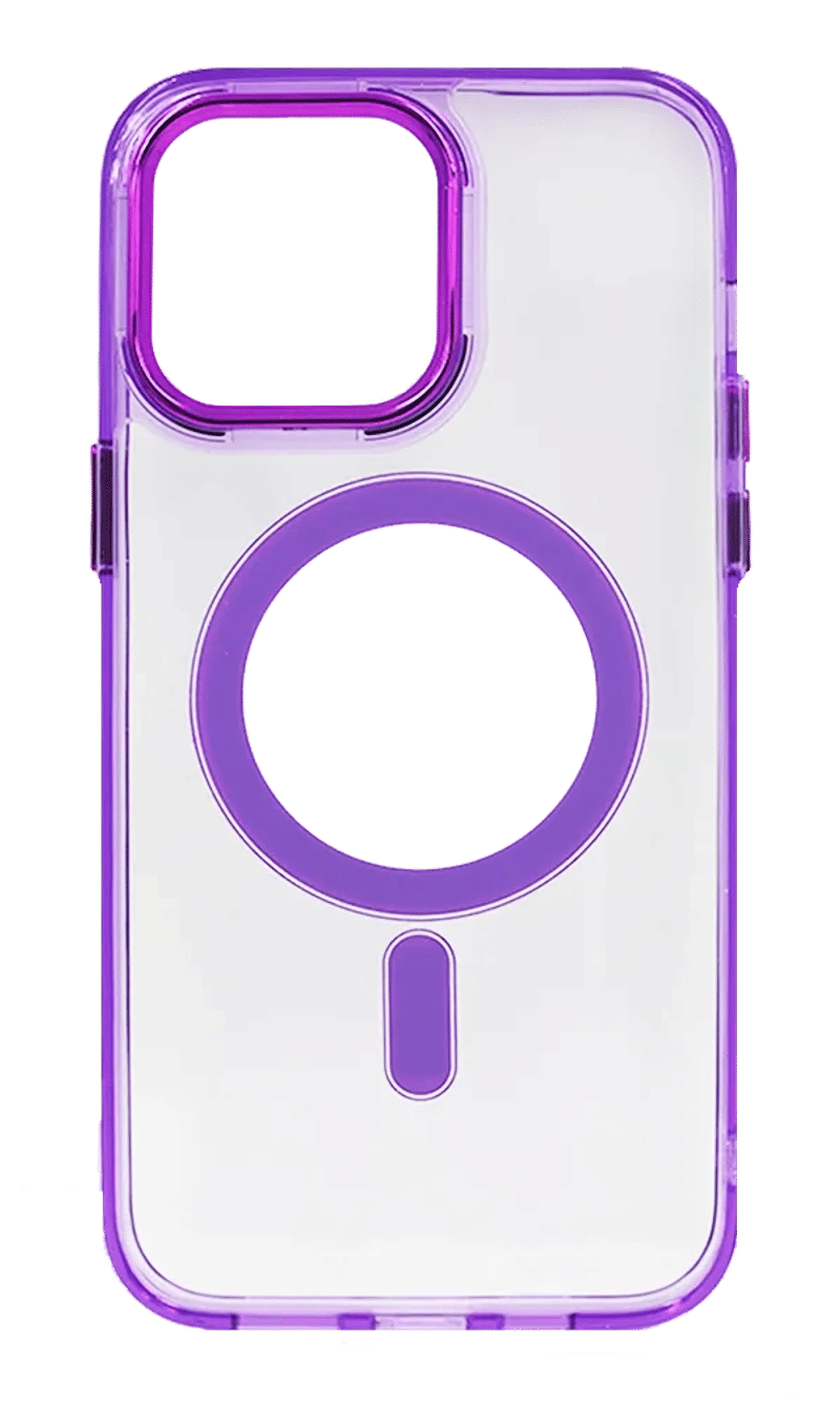 Чохол-накладка Gloss Metal Buttons Magsafe для iPhone 14 Pro Max Violet