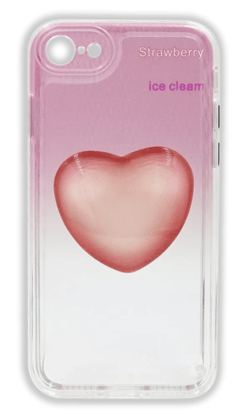 Чохол-накладка Heart Gradienti + PopSocket для iPhone SE2 / 8 / 7 Pink