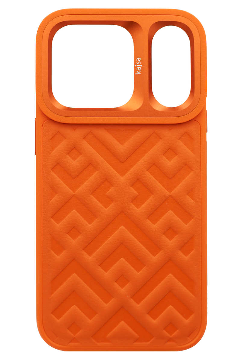 Kajsa Briquette Rhombus MagSafe B-Ring Case for iPhone 17 Pro Orange 3MS-BQR-I17P6.3-ORP-O