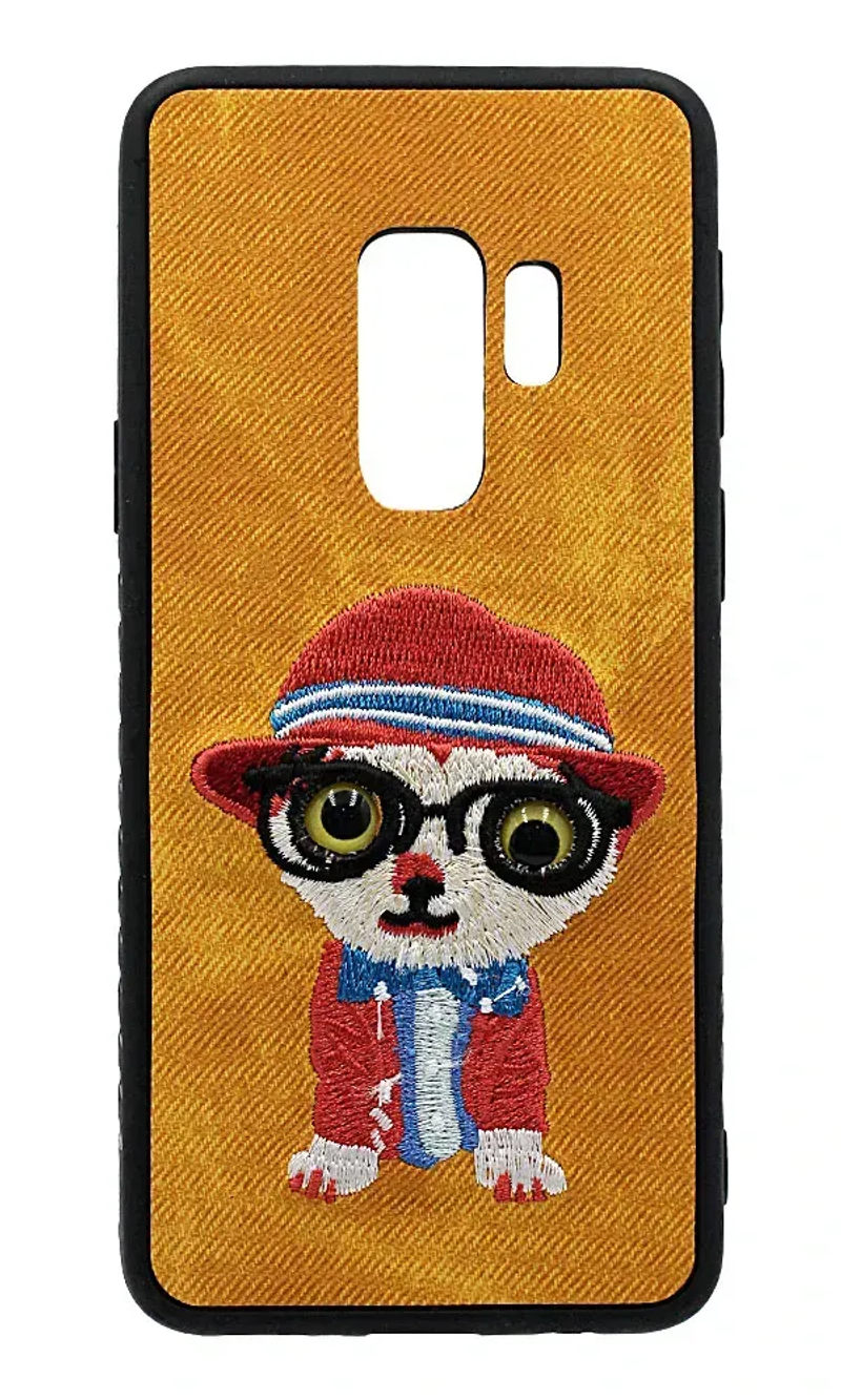 Чохол-накладка Animal Eyes для Samsung A6 2018 A600FZ Textile Cat Yellow