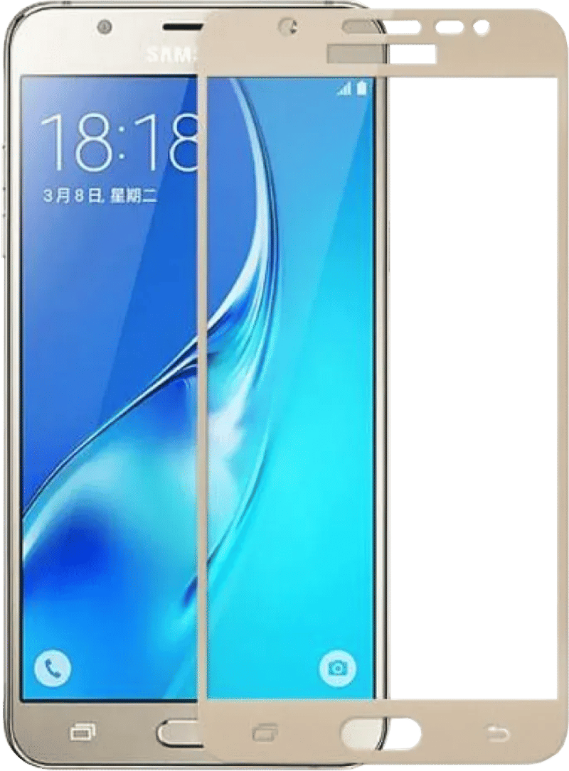 Захисне скло 5D Samsung J7 J700H / J7 Neo J701FZ Gold м'яка упаковка