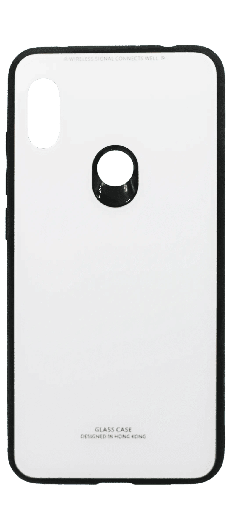 Чохол-накладка Glass + Border Silicon для Xiaomi Redmi Note 6 Pro White