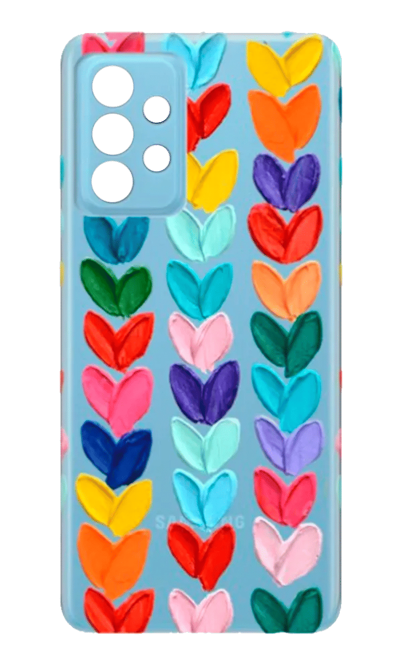 Чохол силіконовий Touch Print для Samsung A52 A525F/A52 A526F Clear/Heart