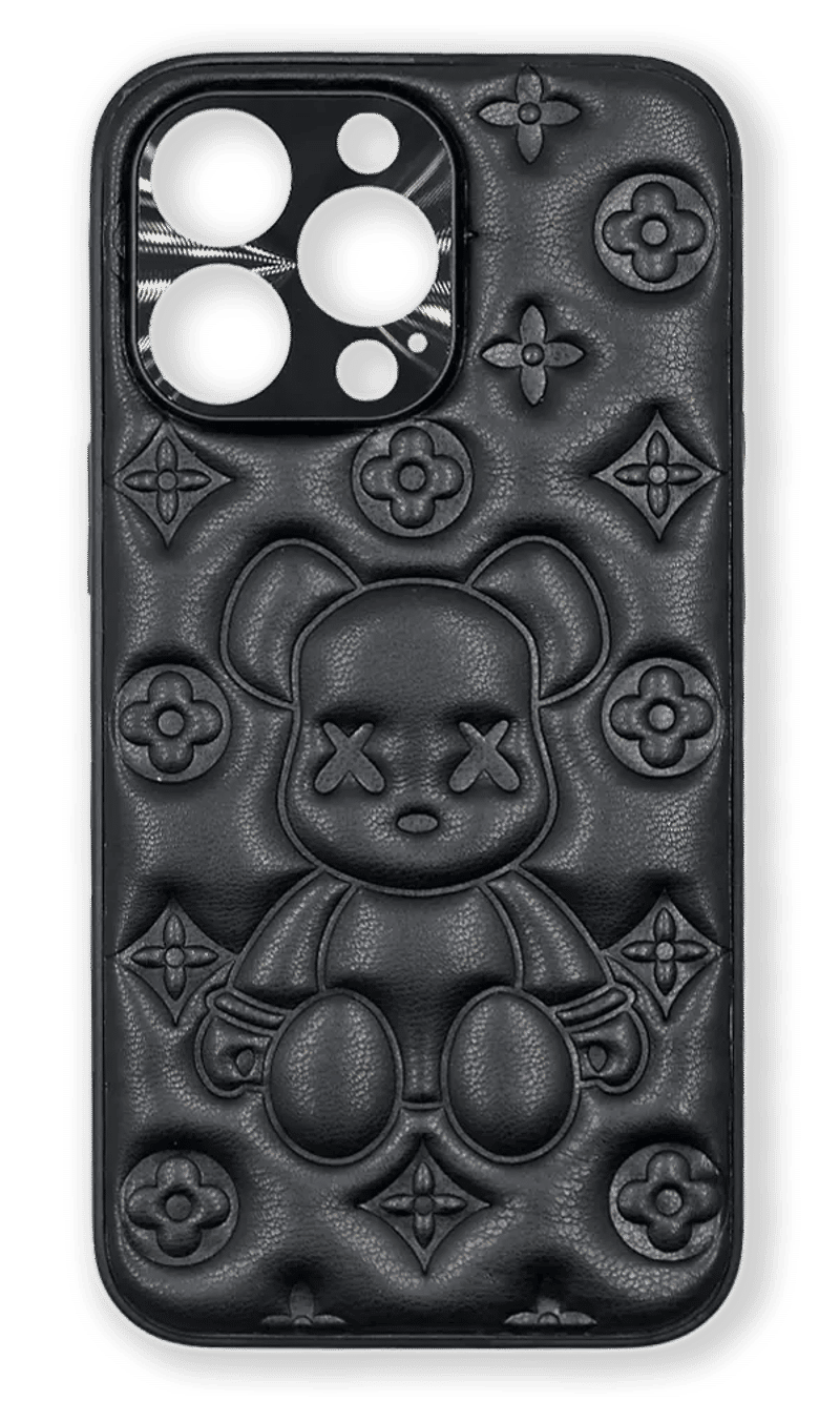 Leather Bear case for iPhone 13 Pro Black