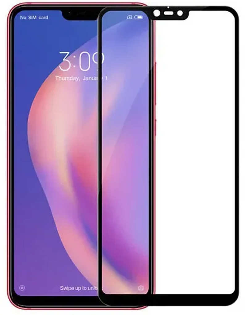 Захисне скло 5D Xiaomi Mi 8 Lite Black М.У.