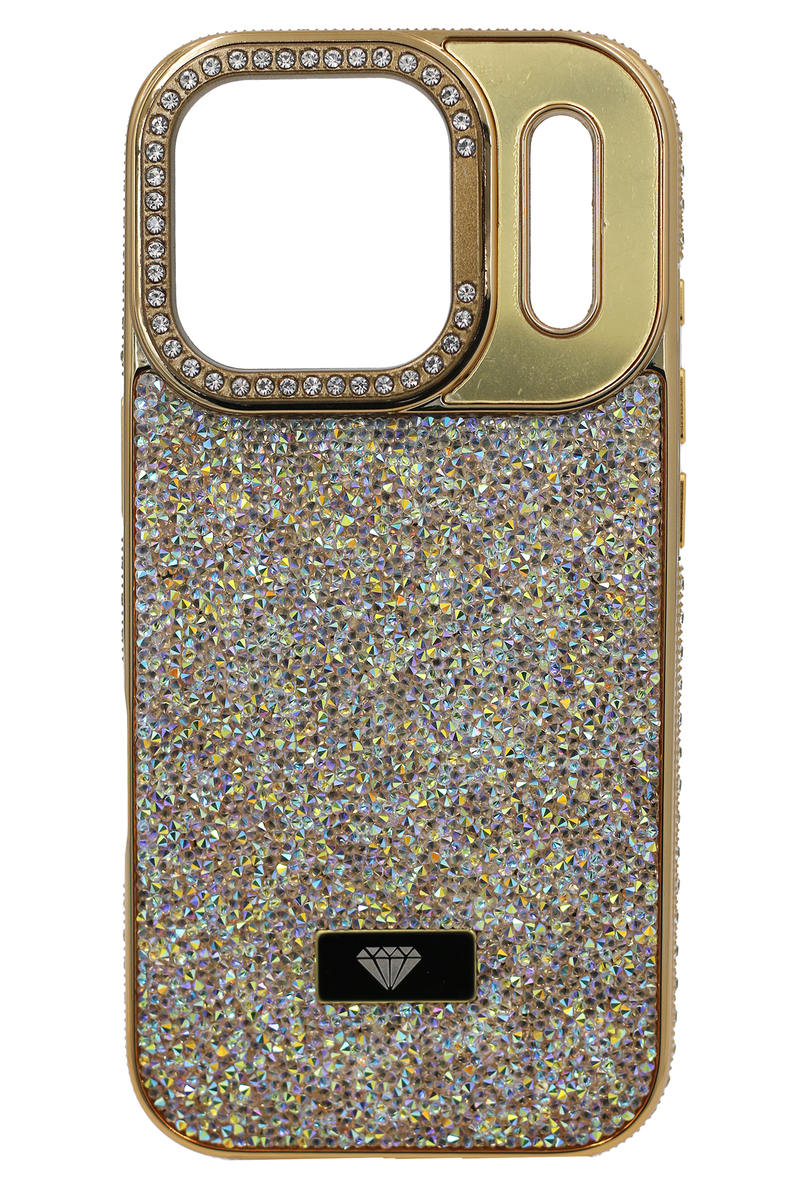 Чохол-накладка Diamonds CamStand для iPhone 17 Pro Max Gold