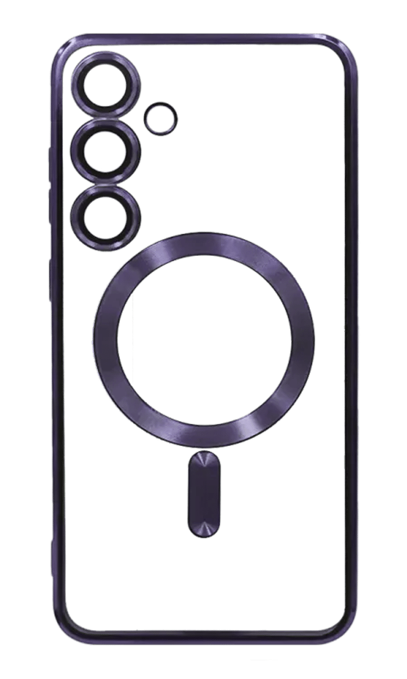 Silicone cover Chrom Border Magsafe Samsung S20 FE SM-G780F Purple