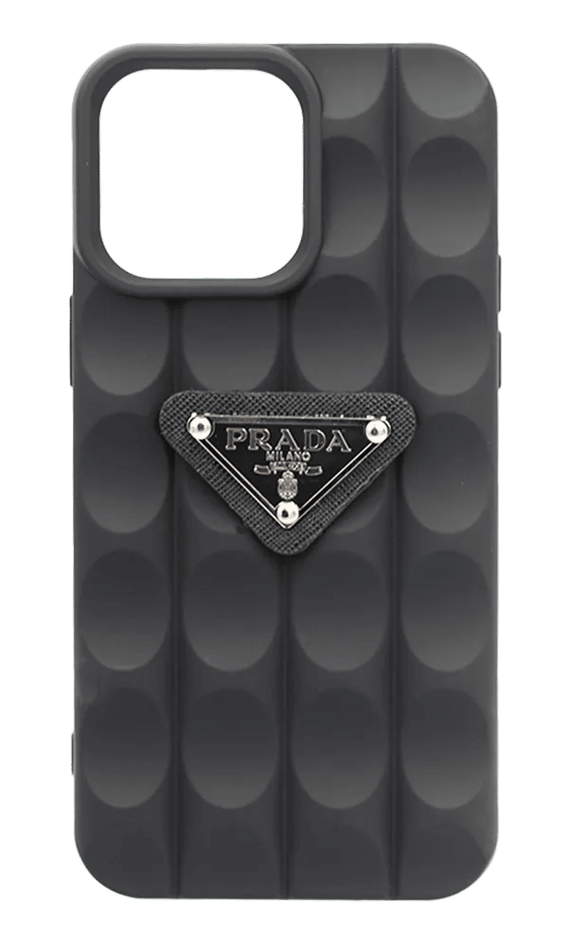 Case silicone Prada for iPhone 14 Pro Max Black