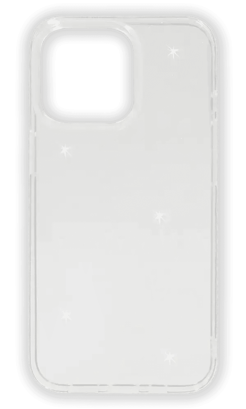 Silicone case WS Sparkles for iPhone 15 Pro Max Transparent