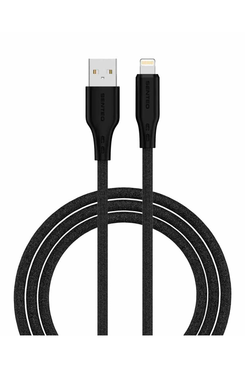 Cable 1m Senteo SL-05 Foamed 2.4A Lightning Black