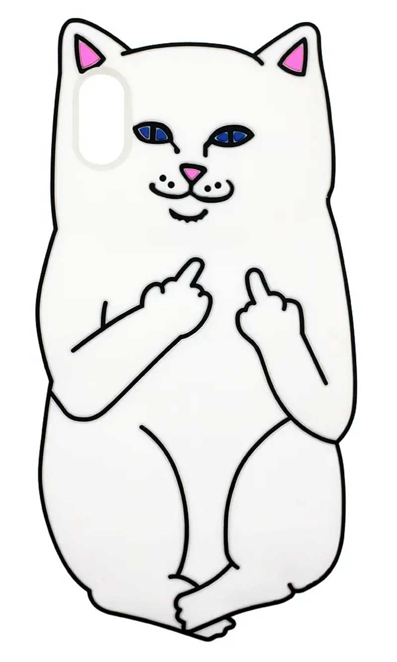 Silicone Case 3D Cat Fakk for iPhone XS Max White