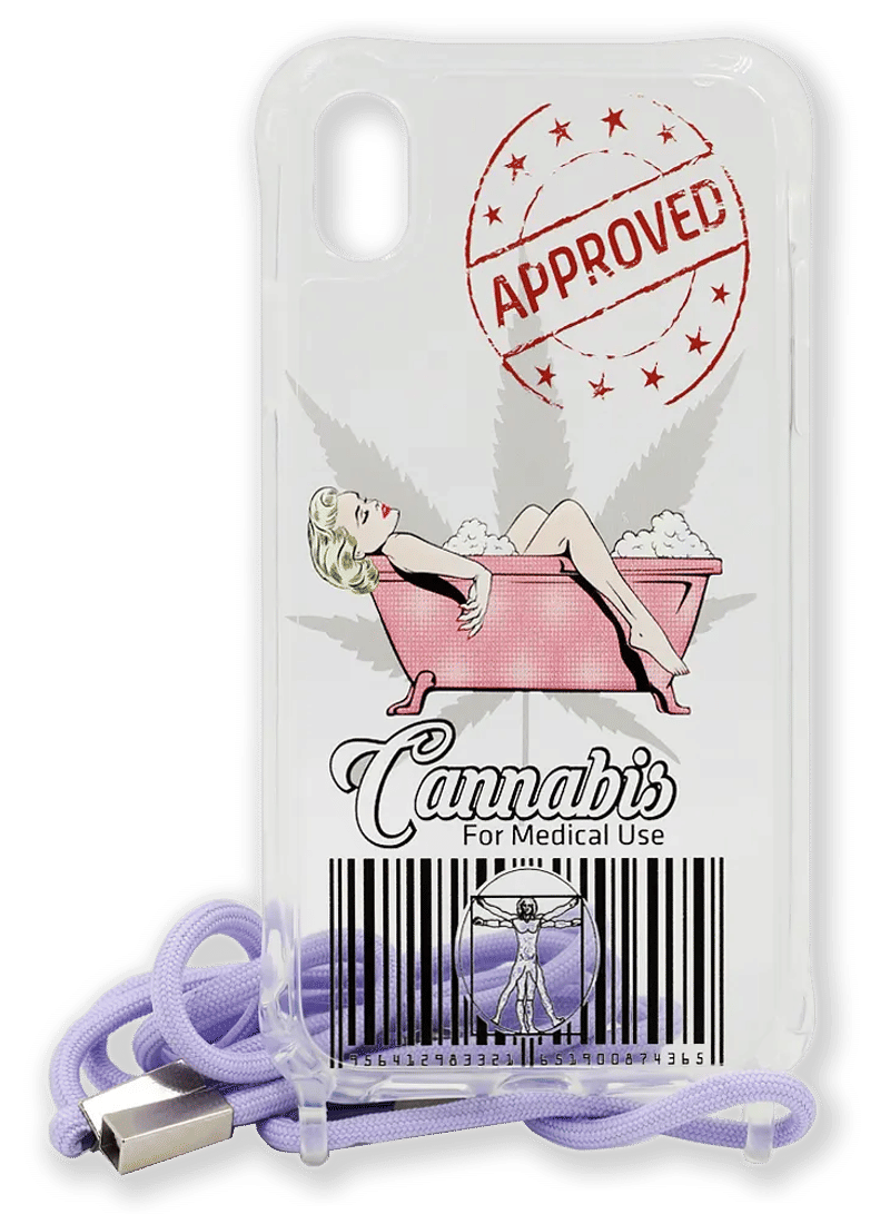 Чохол силіконовий WS Street Style Strap Merlin для iPhone XR Purple