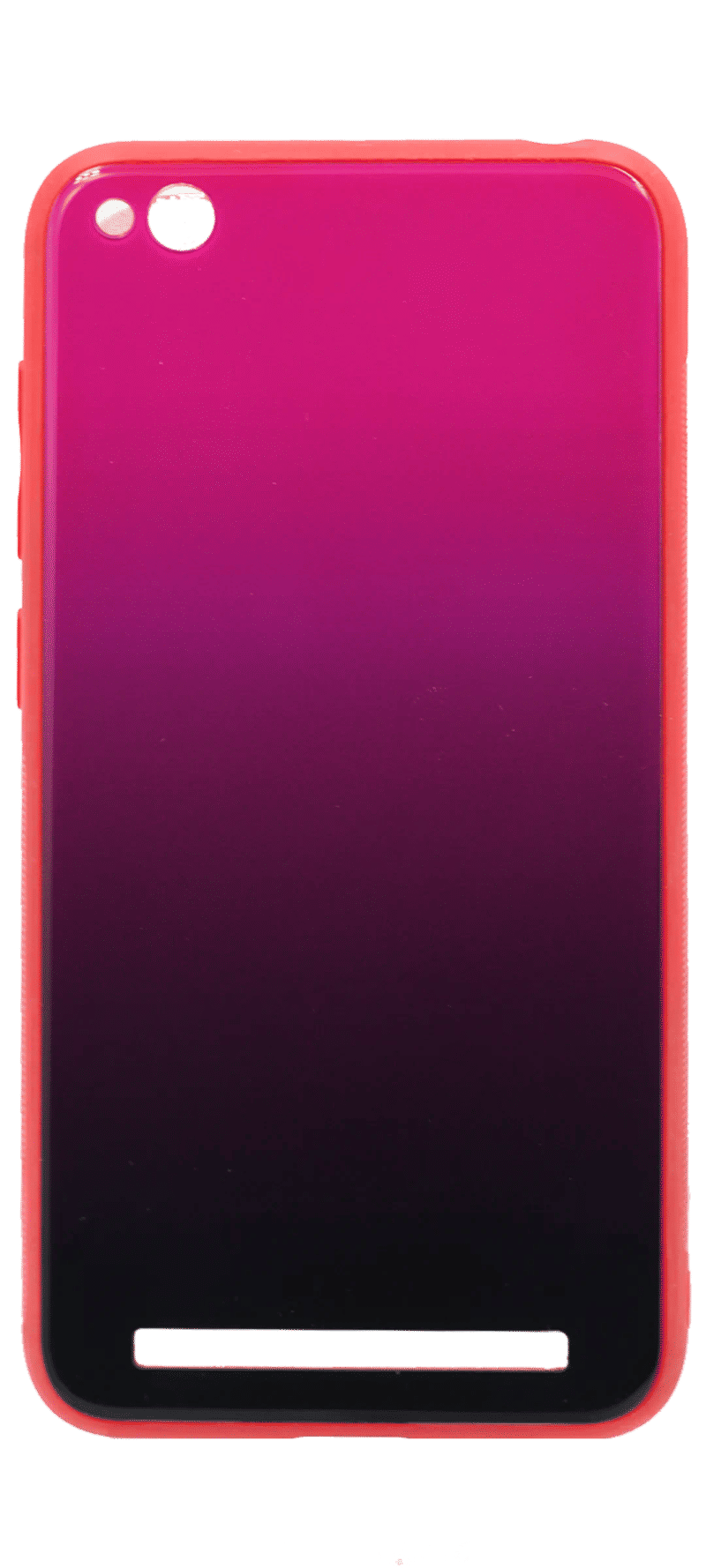 Чохол-накладка Glass Gradient + Border Silicon для Xiaomi Redmi 5A Pink