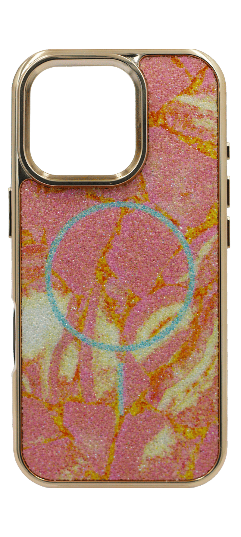 Sand Marble MagSafe Silicone Case for iPhone 15 Pro Max Pink