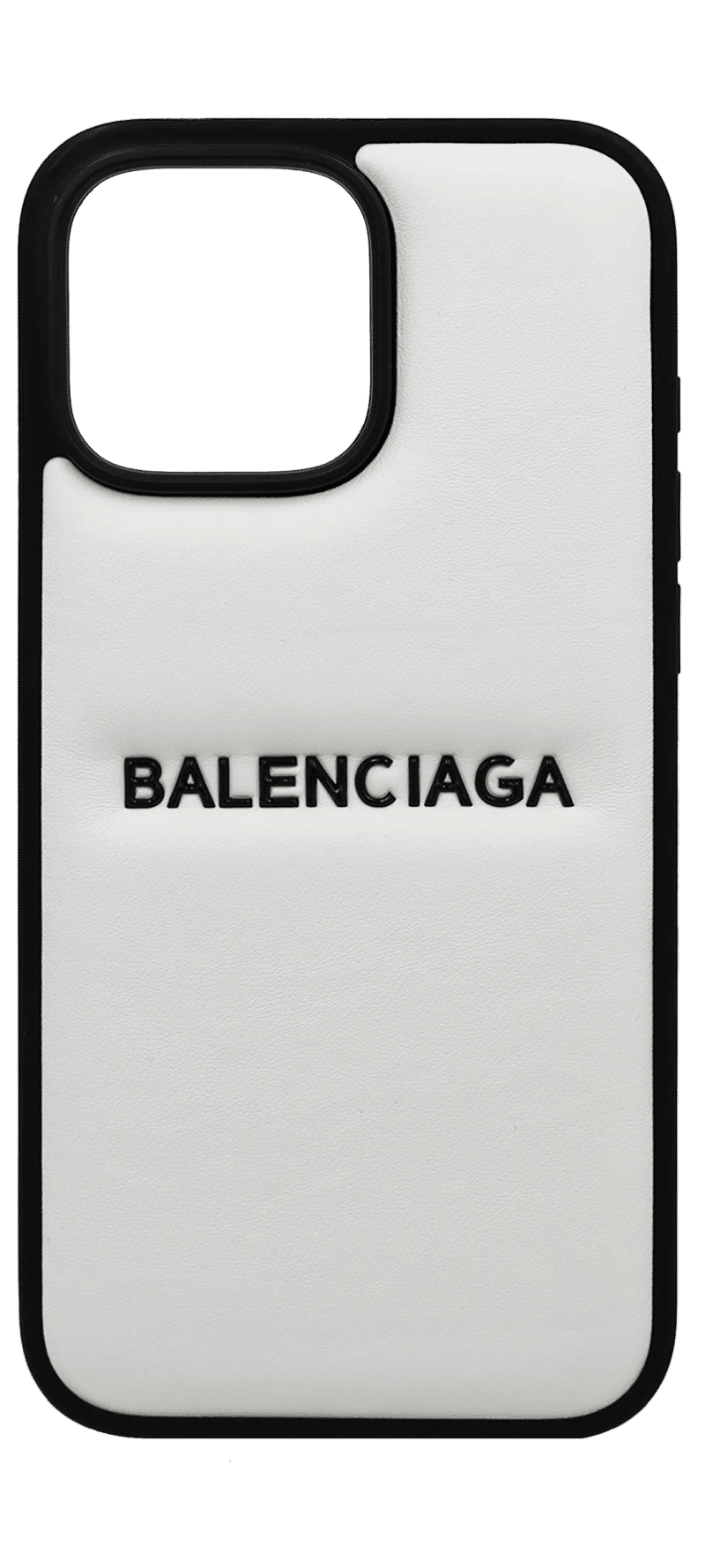 Чохол-накладка Balenciaqa Leather для iPhone 15 Pro Max White