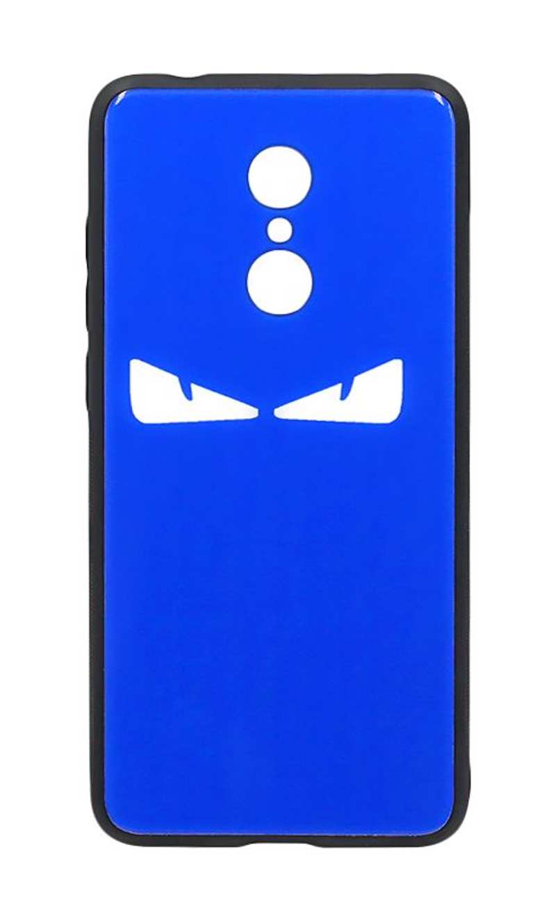 Cover-pad Glass Print + Border Silicon for Xiaomi Redmi 5 Angry Eyes