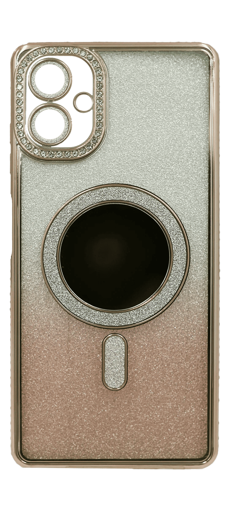 Чохол силіконовий Chrom Border Mirror Magsafe Samsung A07 Gold