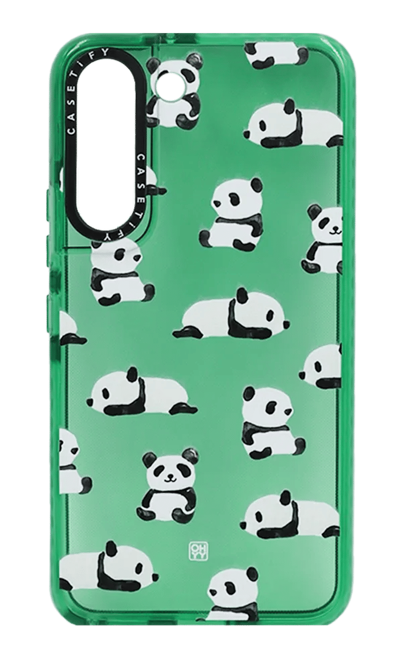 Чохол силіконовий Caseti Print для Samsung S22 SM-S901B Green/Peace Panda