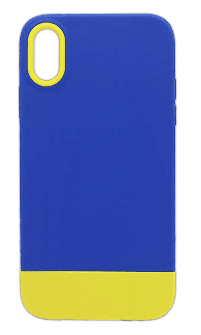 Чохол-накладка Bichromatic для iPhone X / XS Blue/Yellow
