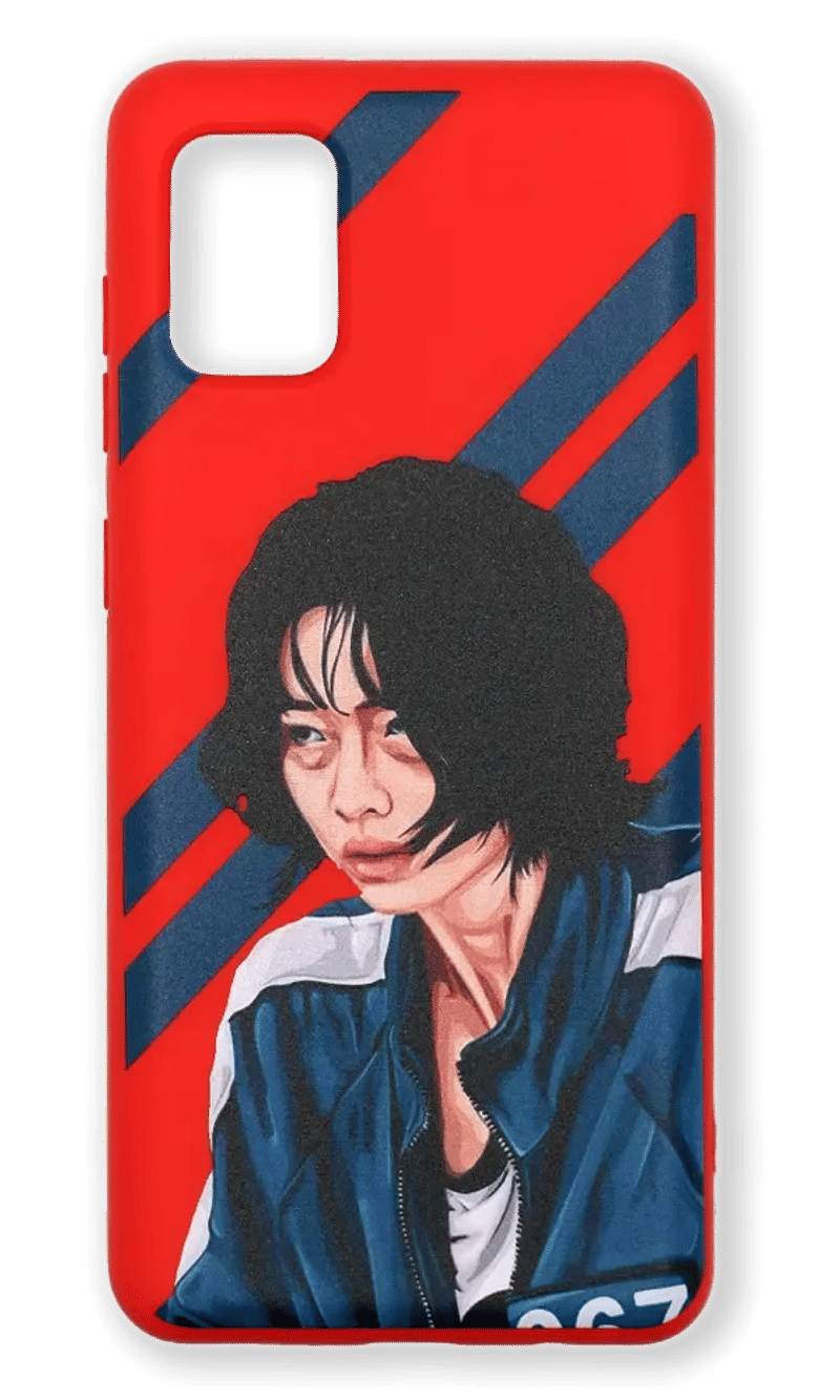 Silicone Squid Game Case for Samsung A31 SM-A315F Red Print 1