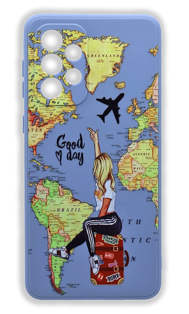 Чохол Molan Silicone Print для Samsung A33 SM-A336F Blue/Girl 4