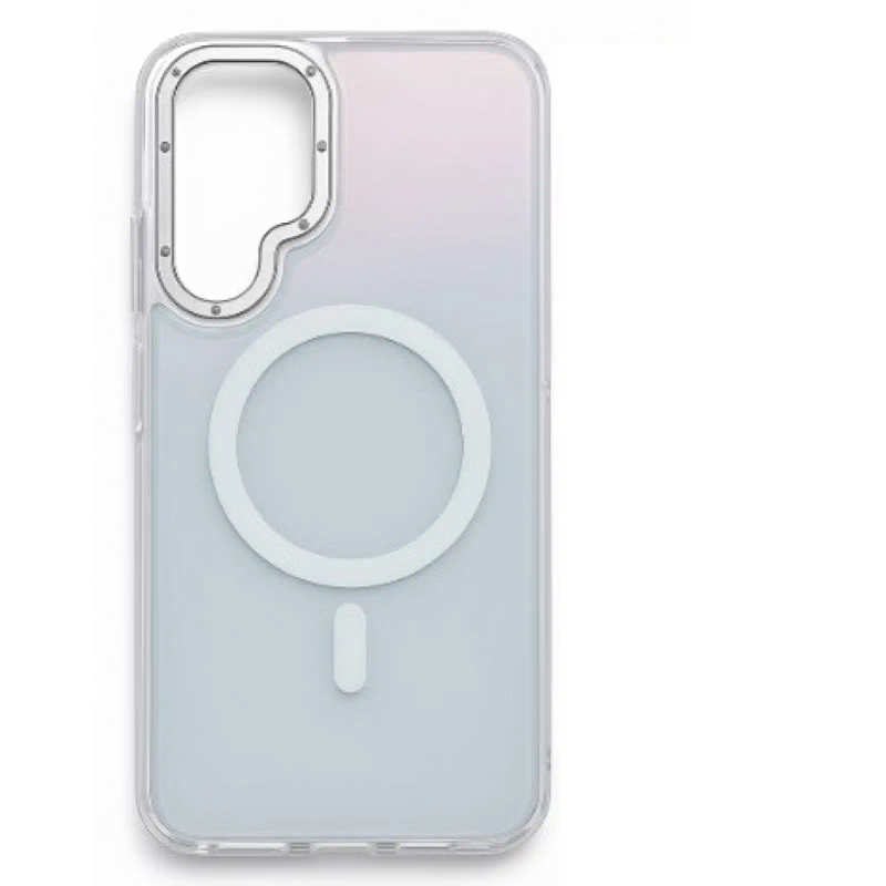 Чохол-накладка Holographic CamStand Magsafe для Samsung S24 FE White