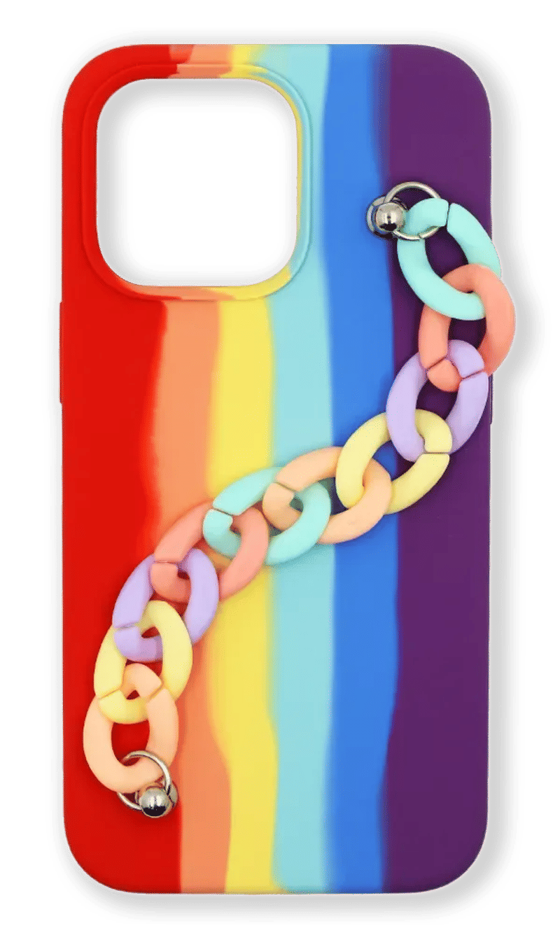 Чохол-накладка App Rainbow Chain для iPhone 13 Pro Max Red