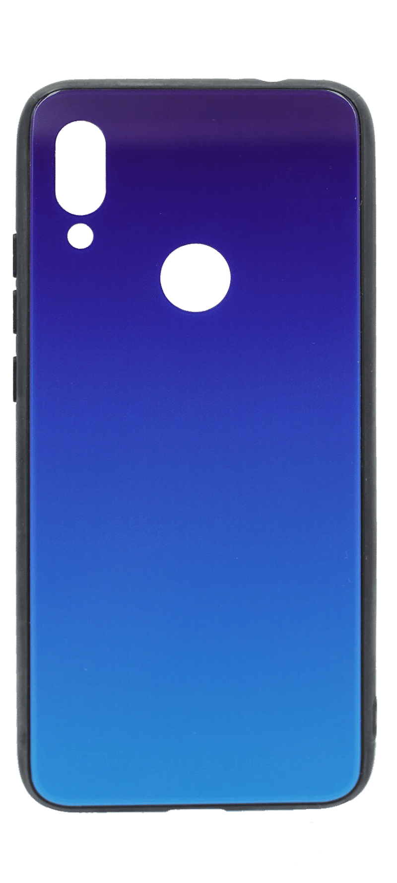 Cover-pad Glass Gradient + Border Silicon for Xiaomi Redmi 7 Violet / Blue