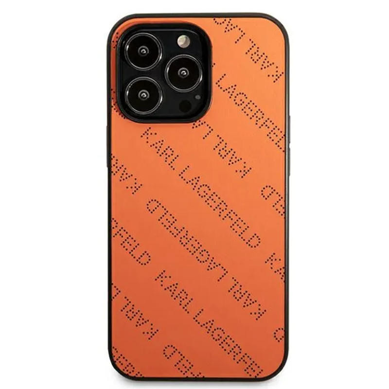 Чохол-накладка Karl Lagerfeld Allover Logo для iPhone 13 Pro Max orange KLHCP13XPTLO