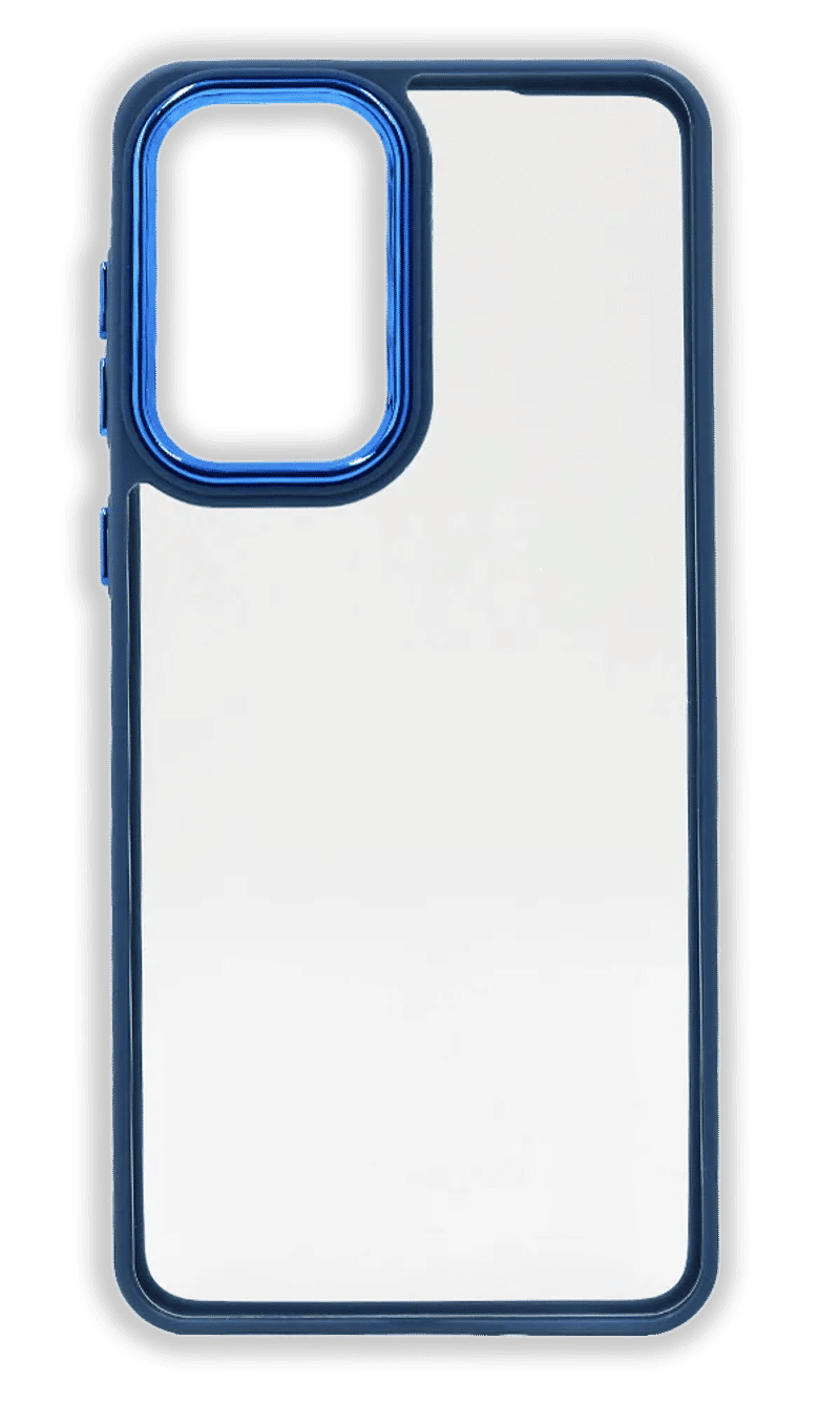 Чохол-накладка Gloss Metal Buttons для Samsung A73 SM-A736F Clear/Blue