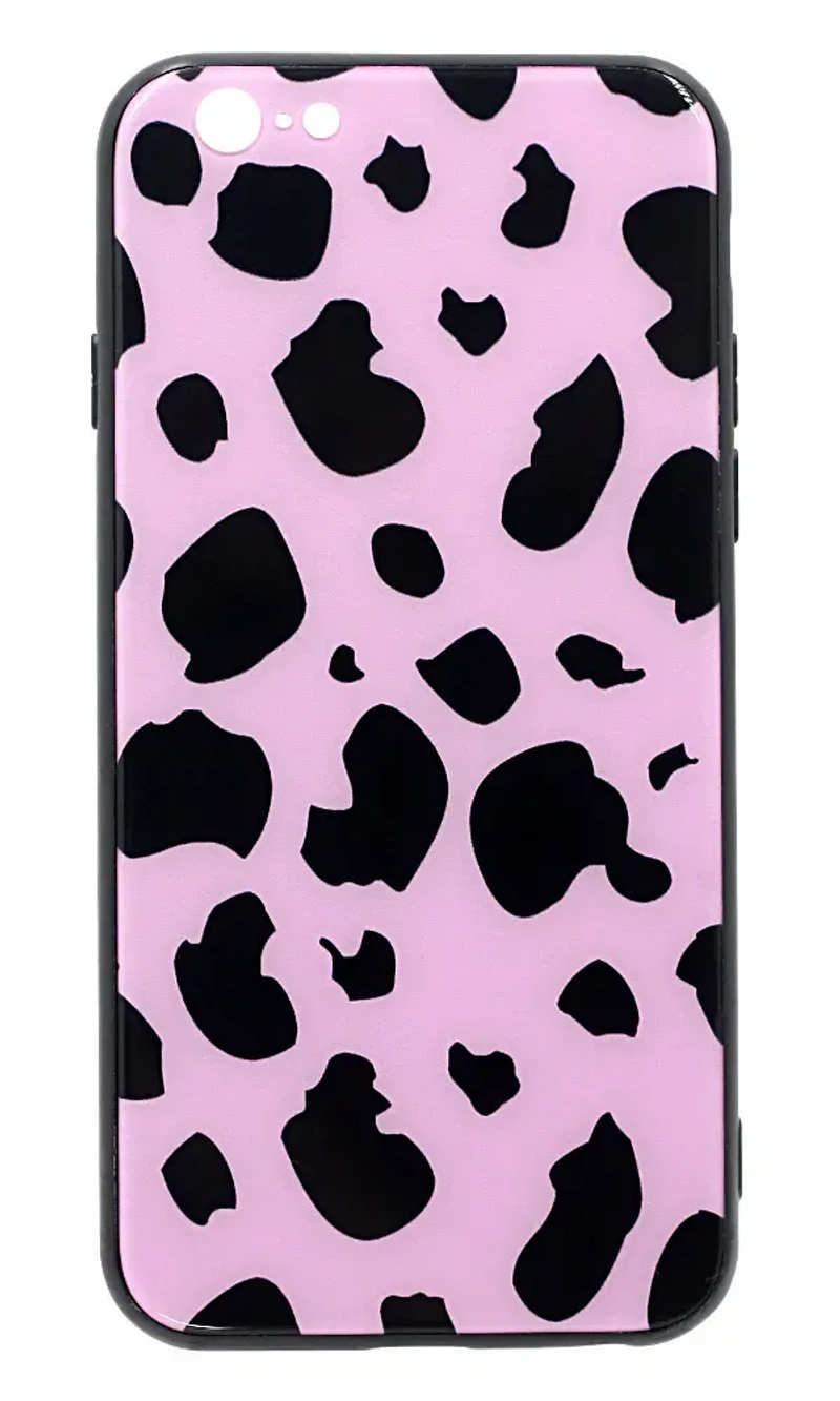 Чохол-накладка Glass Milka для iPhone 6 Pink