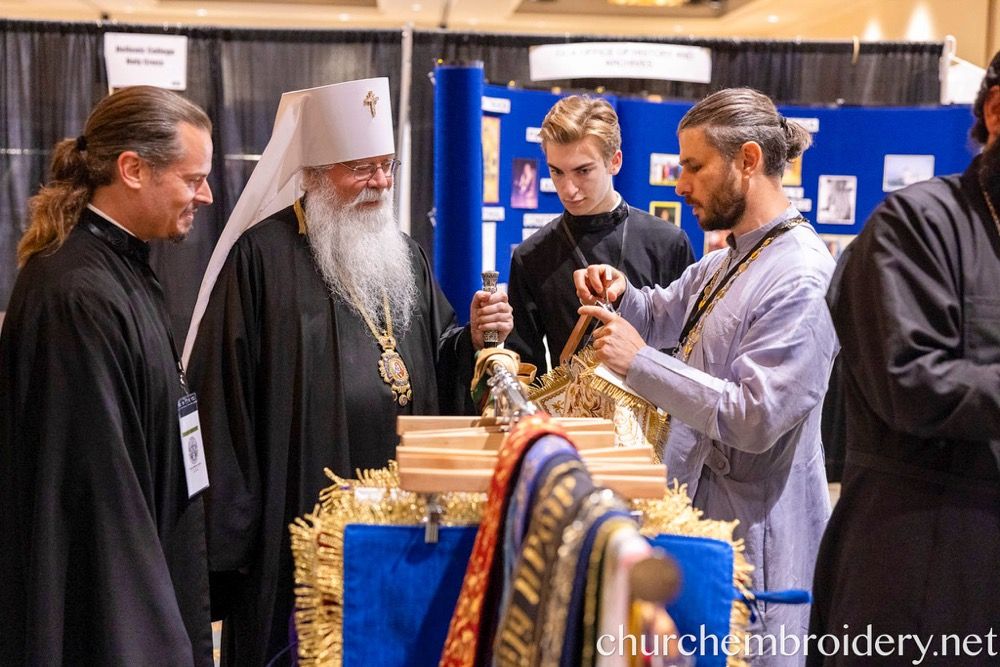 Orthodox clergy in colored vestments — the visual language of the liturgical year.