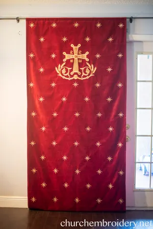 Holy Doors Altar Curtains - Embroidered Velvet &amp; Silk