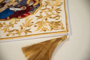Epigonation, Palitsa Fully Embroidered For Orthodox Priest With Theotokos