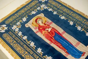 Fully-Embroidered Orthodox Epitaphios (Shroud) Dormition