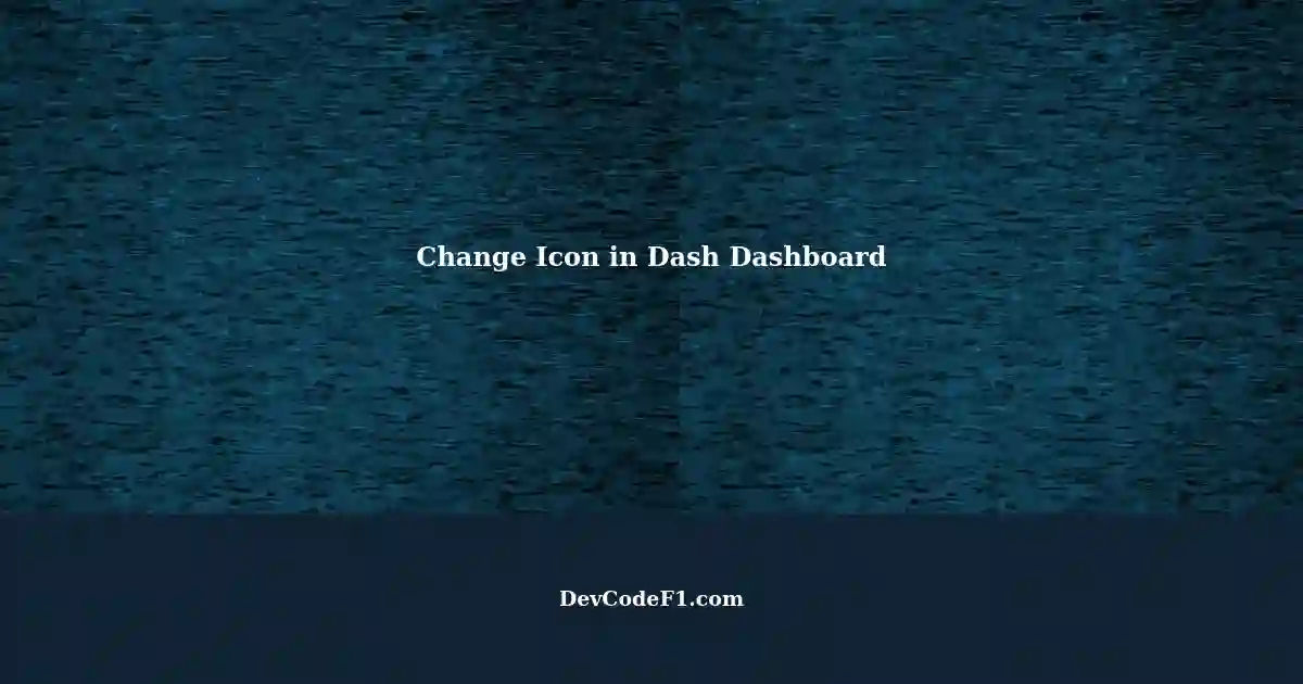 Changing Icon HTML Title in Dash Dashboard Python Application