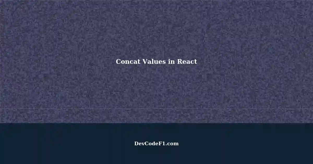 concat-values-key-array-json-object-in-react